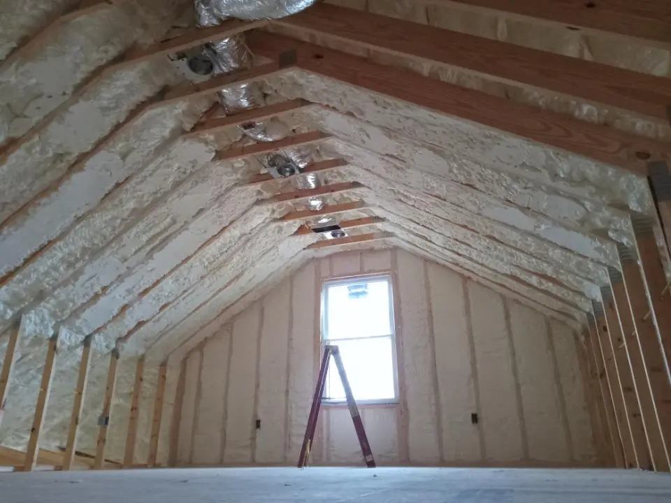 Spray foam roofing application for Crawl Space Insulation project in Groveland